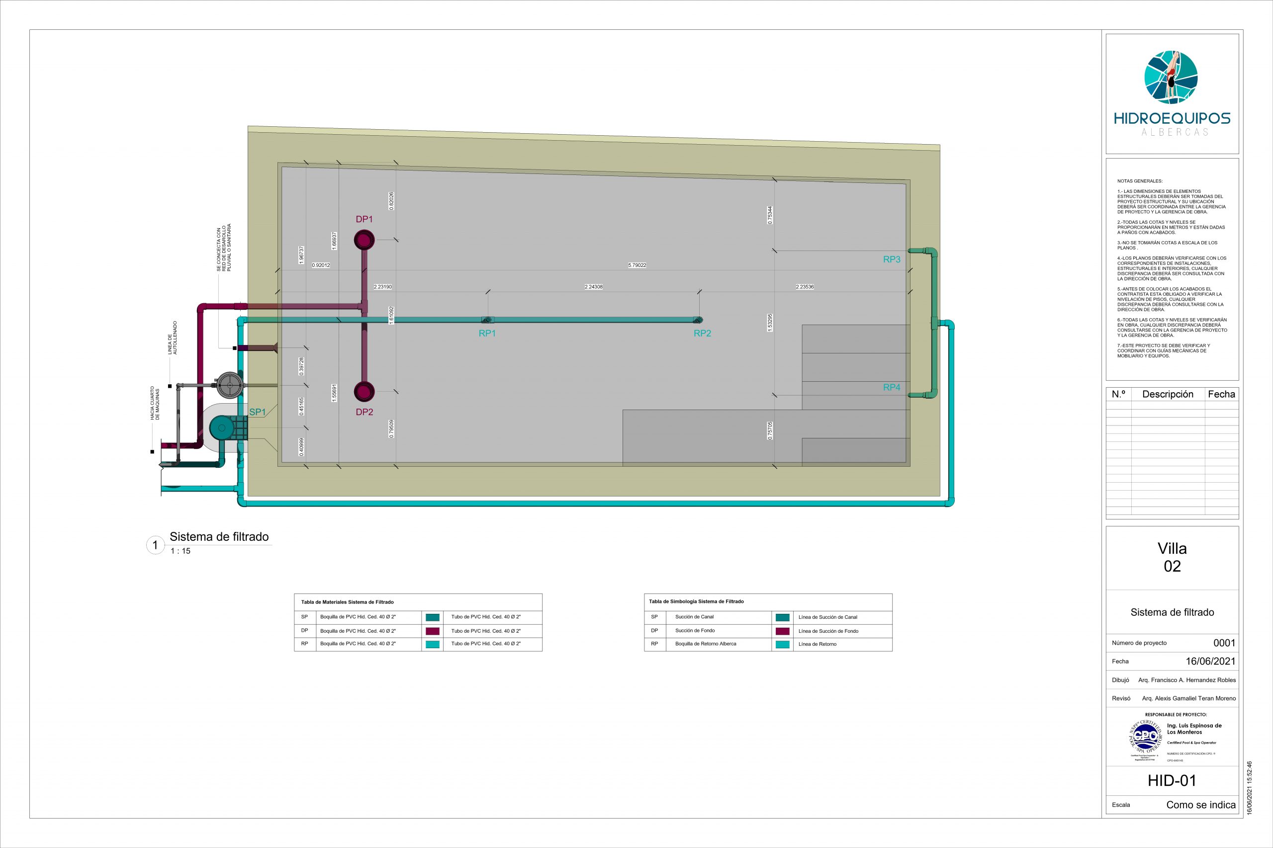 Plano Hid Sistema De Filtrado Hidroequipos